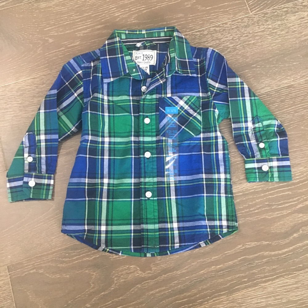 Children’s place plaid shirt